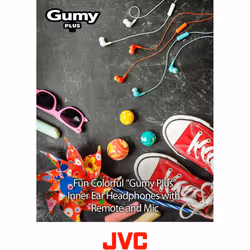 JVC Gumy Plus In-Ear Earbud Headphones with Microphone HA-FX65M Pink