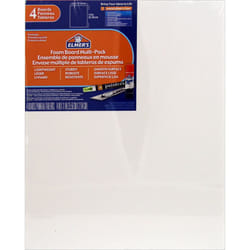 Elmers/X-Acto 950021 Foamboard  11-Inch x 14-Inch x .1875-Inch  White  4/Pack
