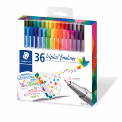STAEDTLER Color Pen Set Set of 36 Assorted Colors (Triplus Fineliner Pens)