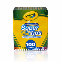 Crayola Super Tips Marker Set (100ct)  Fine Point Washable Markers  Drawing Markers for Kids & Adults  Great for Thick & Thin ...