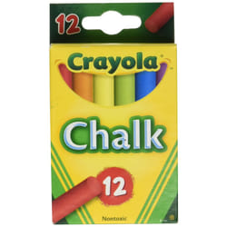 Crayola Chalk  Assorted Colors  12 Sticks Per Box