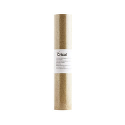 Cricut Glitter Iron On Vinyl Sheets  12"" x 19""  DIY Supplies  HTV Rolls - Gold