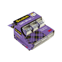 Scotch Gift Wrap Tape  3 Rolls  The Go-To Tape for the Holidays  3/4 x 300 Inches  Dispensered (311)