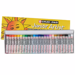 SAKURA Cray-Pas Junior Artist Soft Oil Pastels for Kids & Artists - Great Art Gifts & Craft Supplies for Kids - 25 Color Set