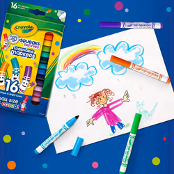 Crayola Washable Pip Squeaks Skinnies Markers  16 Count  School Supplies  Gifts for Boys and Girls