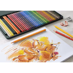 Faber-Castel 110060 Polychromos Colored Pencil Set In Metal Tin  60 Pi