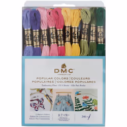 DMC 117F25-PC36 Embroidery Popular Colors Floss Pack Colors may vary 8.7-Yard 36/Pack