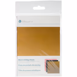 Blk/Gld/Pk-Metal Etching Sheets, Acrylic, Multicolour, 12.95x17.78x0.25 cm