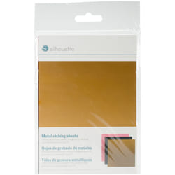 Blk/Gld/Pk-Metal Etching Sheets, Acrylic, Multicolour, 12.95x17.78x0.25 cm