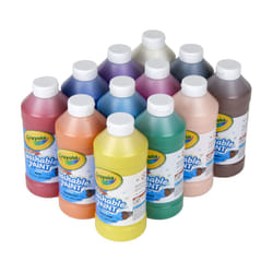 Crayola Washable Paint (12ct)  Bulk Paint Set for Kids  Nontoxic Paint  Kids Craft Supplies  Teacher Classroom Must Have  16 Oz
