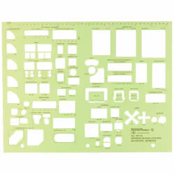Alvin TD7161 Kitchen Bed and Bath Template Interior Design 8.5"" x 11"" x .030""