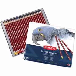 Derwent Pastel Pencils 4mm Core Metal Tin 24 Count (32992)