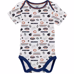 Gerber Unisex Baby Baby Boys NFL 3 Pack Short Sleeve Onesie Bodysuit  Team Color  18 Months