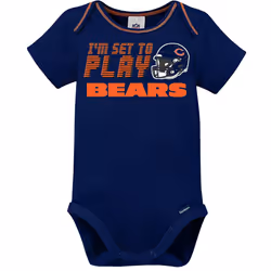 Gerber Unisex Baby Baby Boys NFL 3 Pack Short Sleeve Onesie Bodysuit  Team Color  18 Months