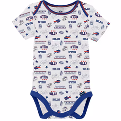 Gerber Unisex Baby Baby Boys NFL 3 Pack Short Sleeve Onesie Bodysuit  Team Color  3-6 Months