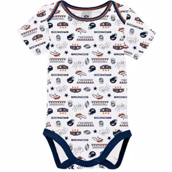 Gerber Unisex Baby Baby Boys NFL 3 Pack Short Sleeve Onesie Bodysuit  Team Color  3-6 Months