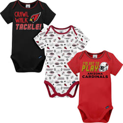 Gerber Unisex Baby Baby Boys NFL 3 Pack Short Sleeve Onesie Bodysuit  Team Color  18 Months
