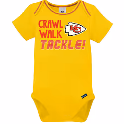 Gerber Unisex Baby Baby Boys NFL 3 Pack Short Sleeve Onesie Bodysuit  Team Color  0-3 Months