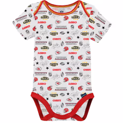 Gerber Unisex Baby Baby Boys NFL 3 Pack Short Sleeve Onesie Bodysuit  Team Color  3-6 Months