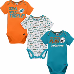 Gerber Unisex Baby Baby Boys NFL 3 Pack Short Sleeve Onesie Bodysuit Team Color 18 Months