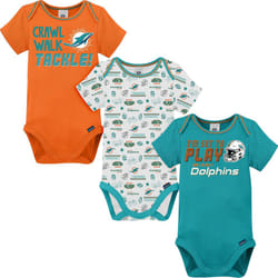 Gerber Unisex Baby Baby Boys NFL 3 Pack Short Sleeve Onesie Bodysuit  Team Color  18 Months