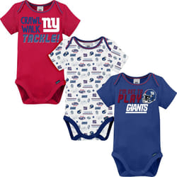 Gerber Unisex Baby Baby Boys NFL 3 Pack Short Sleeve Onesie Bodysuit  Team Color  18 Months