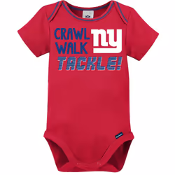 Gerber Unisex Baby Baby Boys NFL 3 Pack Short Sleeve Onesie Bodysuit  Team Color  18 Months