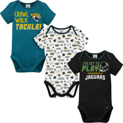 Gerber Unisex Baby Baby Boys NFL 3 Pack Short Sleeve Onesie Bodysuit  Team Color  0-3 Months