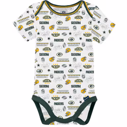 Gerber Unisex Baby Baby Boys NFL 3 Pack Short Sleeve Onesie Bodysuit  Team Color  3-6 Months
