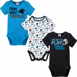 Gerber Unisex Baby Baby Boys NFL 3 Pack Short Sleeve Onesie Bodysuit Team Color 0-3 Months