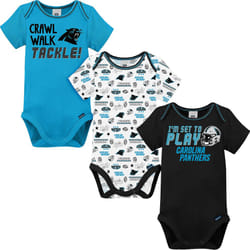 Gerber Unisex Baby Baby Boys NFL 3 Pack Short Sleeve Onesie Bodysuit  Team Color  6-12 Months