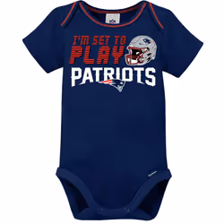 Gerber Unisex Baby Baby Boys NFL 3 Pack Short Sleeve Onesie Bodysuit  Team Color  0-3 Months