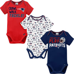 Gerber Unisex Baby Baby Boys NFL 3 Pack Short Sleeve Onesie Bodysuit Team Color 18 Months