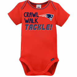 Gerber Unisex Baby Baby Boys NFL 3 Pack Short Sleeve Onesie Bodysuit  Team Color  18 Months