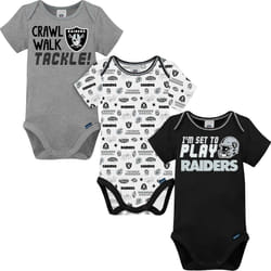 Gerber Unisex Baby Baby Boys NFL 3 Pack Short Sleeve Onesie Bodysuit  Team Color  18 Months