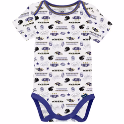 Gerber Unisex Baby Baby Boys NFL 3 Pack Short Sleeve Onesie Bodysuit  Team Color  18 Months