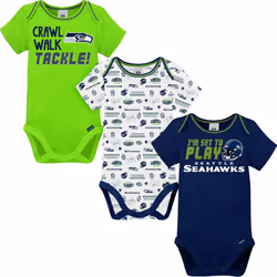 Gerber Unisex Baby Baby Boys NFL 3 Pack Short Sleeve Onesie Bodysuit Team Color 18 Months