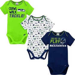 Gerber Unisex Baby Baby Boys NFL 3 Pack Short Sleeve Onesie Bodysuit  Team Color  18 Months