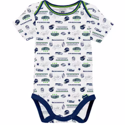 Gerber Unisex Baby Baby Boys NFL 3 Pack Short Sleeve Onesie Bodysuit  Team Color  18 Months