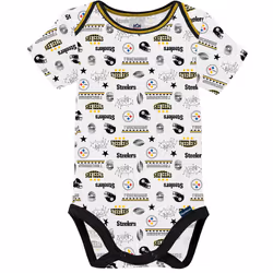 Gerber Unisex Baby Baby Boys NFL 3 Pack Short Sleeve Onesie Bodysuit  Team Color  0-3 Months