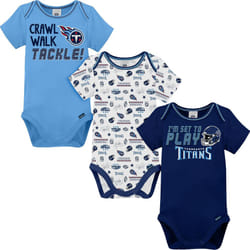 Gerber Unisex Baby NFL 3 Pack Short Sleeve Onesie Bodysuit  Team Color  6-12 Months