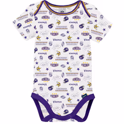 Gerber Unisex Baby Baby Boys NFL 3 Pack Short Sleeve Onesie Bodysuit  Team Color  3-6 Months