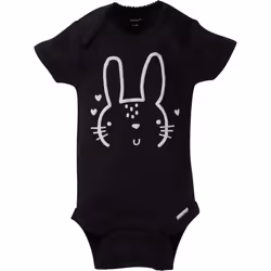 Gerber Baby Girl's 8-Pack Short Sleeve Onesies Bodysuits  Pink Bunny  Newborn