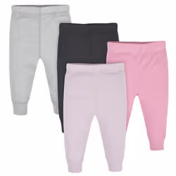 Gerber Baby Girls Multi-Pack Active Pants Set pink/black/gray 6-9 Months