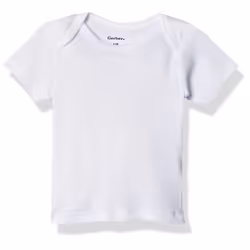 gerber Baby 3-Pack Short-Sleeve Slip-On Shirts White 0-3 Months