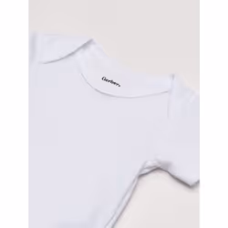 Gerber Baby 3-Pack Short-Sleeve Slip-On Shirts  White  3-6 Months