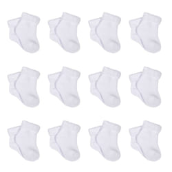 Gerber Unisex Baby 12-Pair Sock Bundle white 3-6 Months