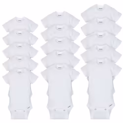 Gerber Baby 15 Piece Onesies Bodysuit Multi Size Pack  White  (0-3M  3-6M  6-9M)