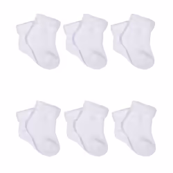gerber Baby 6-Pair Sock White 12 Months
