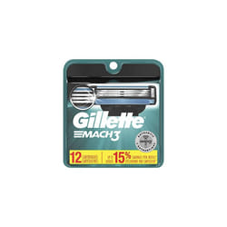 Gillette Mach3 Men's Razor Blade Refills, 12 Count (Packaging May Vary), Mens Razors / Blades